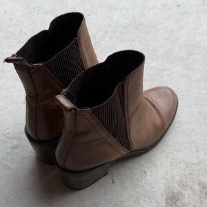 Aldo Chestnut Leather Ankle Booties
